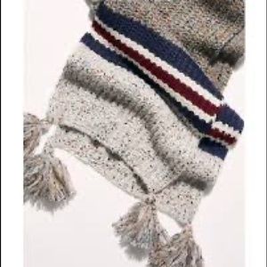 Free People Rugby Stripe Tassel Scarf